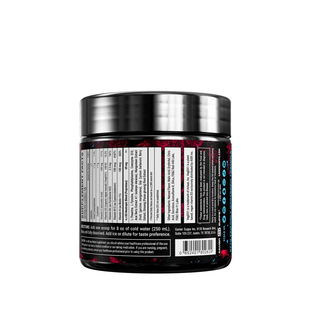 Black Cherry Caffeine Free - 100 Servings - Gamer Supps