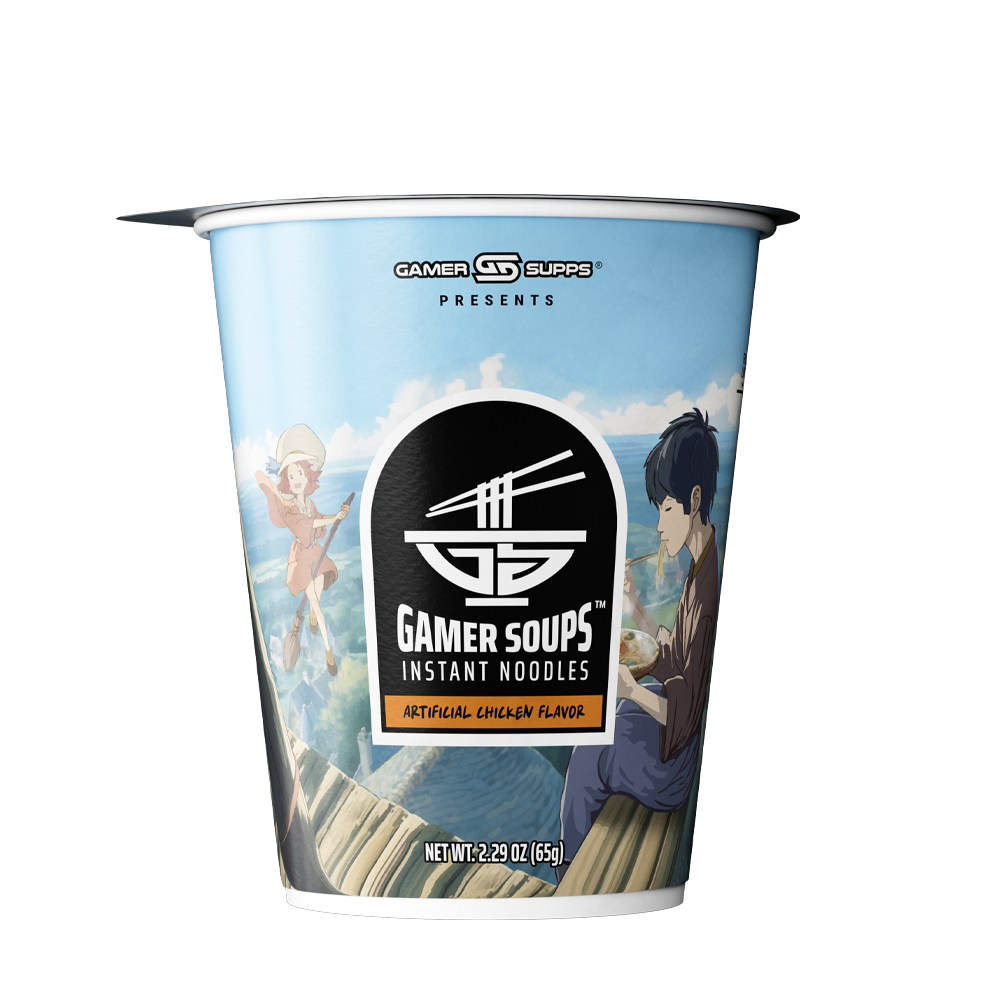 Gamer Soups Instant Noodles - Chicken (Single Cup) - Gamer Supps