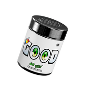 front of GOOD 100 serving tub tilted right showing Gamer Supps logo on top of lid