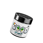 front of GOOD 100 serving caffeine free tub tilted right showing Gamer Supps logo on top of lid