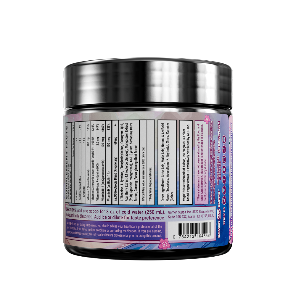 Sakura Splash GG by Silvervale Caffeine Free - 100 Servings - Gamer Supps